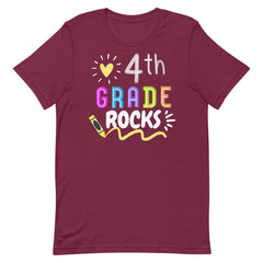 4th Grade Rocks Teacher Shirt