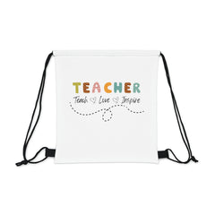 Teacher Teach Love Inspire - Outdoor Drawstring Bag