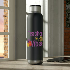 Teacher Vibes (purple) - Soundwave Copper Vacuum Audio Bottle 22oz