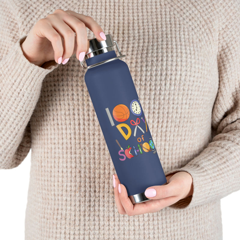 100th Day Of School - Copper Vacuum Insulated Bottle, 22oz