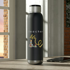 Teacher Life (Yellow) - Soundwave Copper Vacuum Audio Bottle 22oz