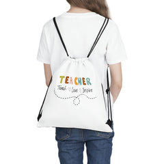 Teacher Teach Love Inspire - Outdoor Drawstring Bag