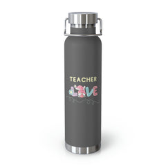 Teacher Love (Bunny) - Copper Vacuum Insulated Bottle, 22oz