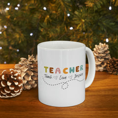 Teacher Teach Love Inspire - Ceramic Mug 11oz