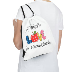 A Teachers Love is Unconditional - Outdoor Drawstring Bag