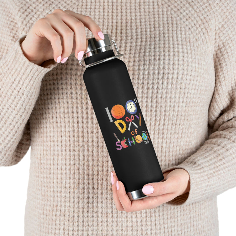 100th Day of School - Copper Vacuum Insulated Bottle, 22oz