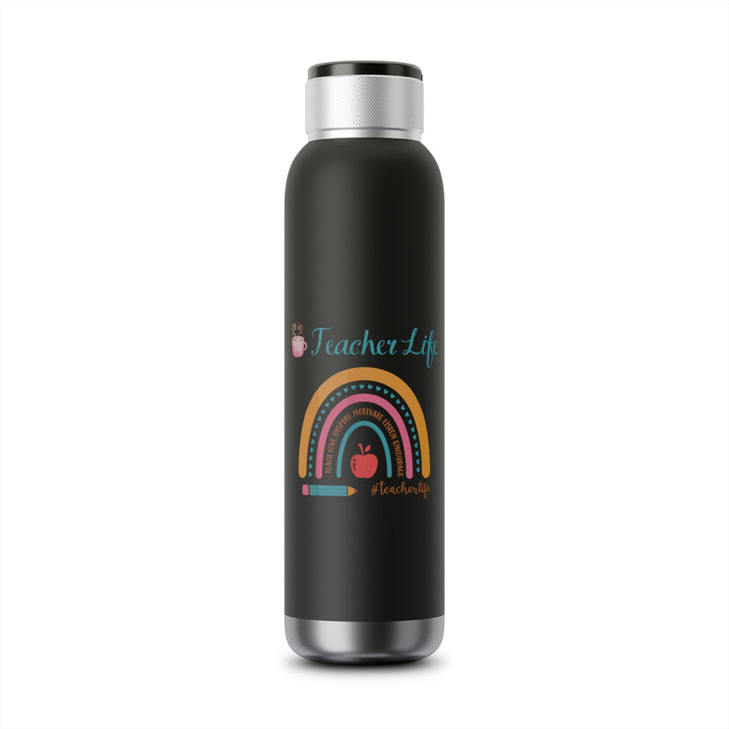 Teacher Life (Big Yellow Rainbow) - Soundwave Copper Vacuum Audio Bottle 22oz