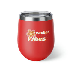 Teacher Vibes - Copper Vacuum Insulated Cup, 12oz