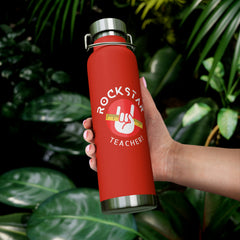 Rockstar Teacher - Copper Vacuum Insulated Bottle, 22oz