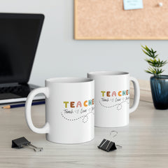 Teacher Teach Love Inspire - Ceramic Mug 11oz