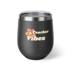 Teacher Vibes - Copper Vacuum Insulated Cup, 12oz