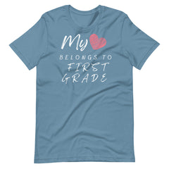 My Heart Belongs to 1st Grade Teacher Shirt