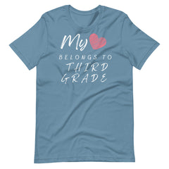 My Heart Belongs to 3rd Grade Teacher Shirt